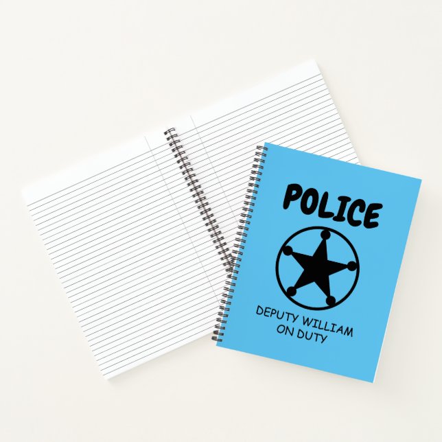 Carnet sur le thème de la police pour enfants avec (Intérieur)