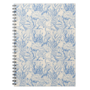 Carnet sur un arrière - plan blanc, marin, bleu