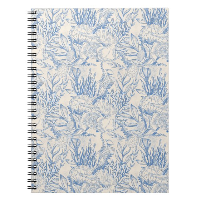 Carnet sur un arrière - plan blanc, marin, bleu (Devant)