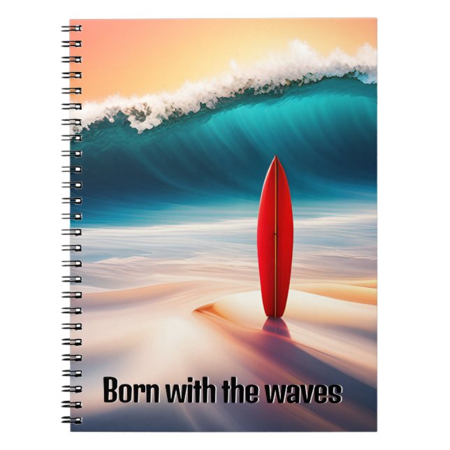 Carnet Surf Hors Pont Avec Citation Surfer (Devant)