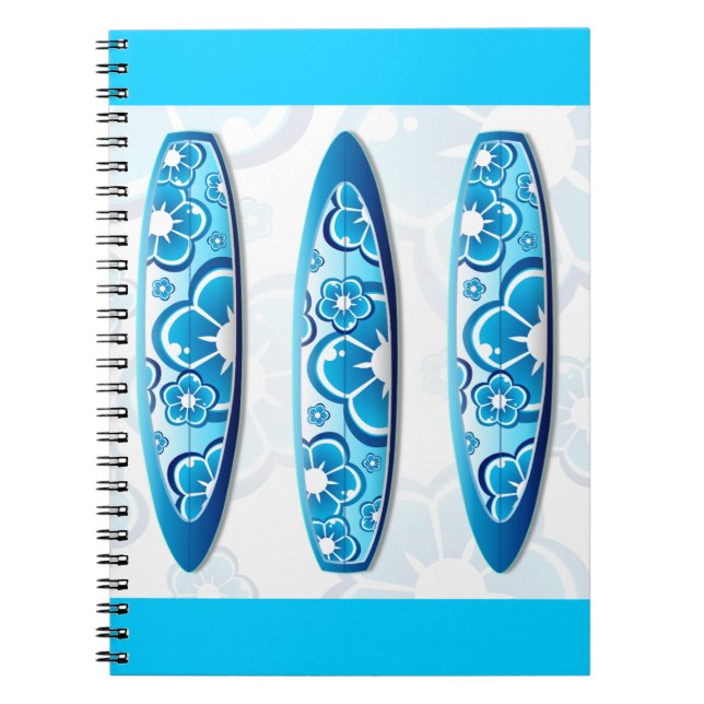 Carnet Surf super avec design fleuri (Devant)