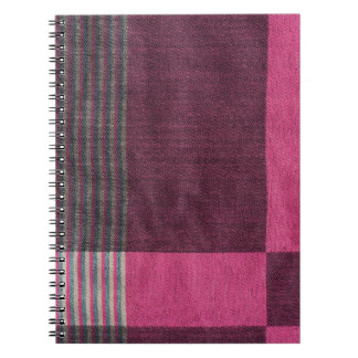 Carnet Surface de tissu coloré : Vue supérieure.