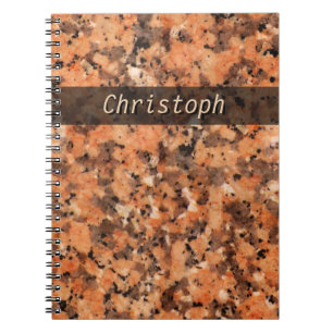 Carnet Surface repérée de texture de pierre de géologie