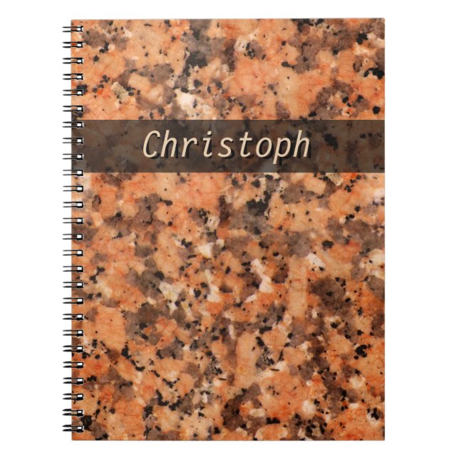 Carnet Surface repérée de texture de pierre de géologie (Devant)