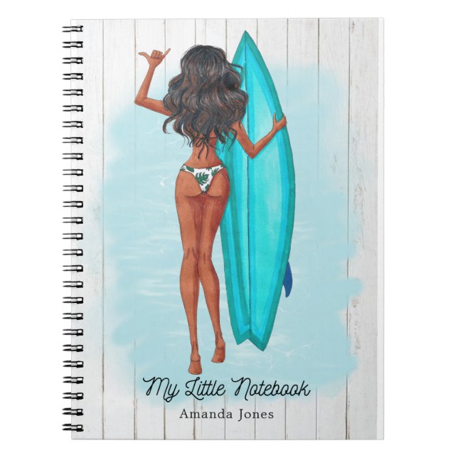 Carnet Surfeuse fille (Devant)