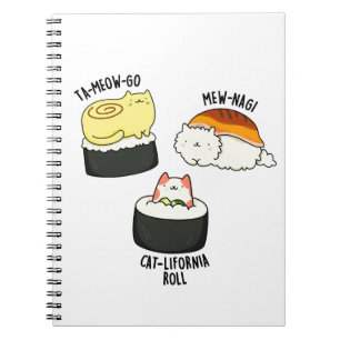 Carnet Sushi Cats Funny Sushi Pun