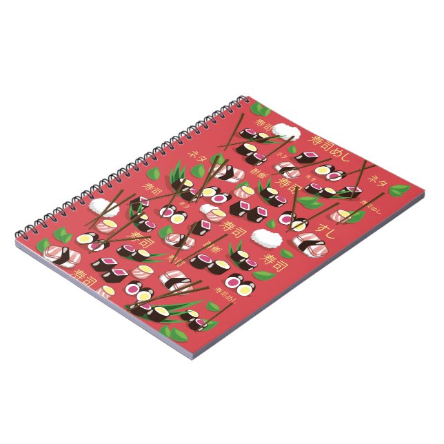 Carnet Sushi Rouge (Côté gauche)
