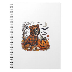Carnet Sweatshirt à carreaux pour chien Boxer Halloween C