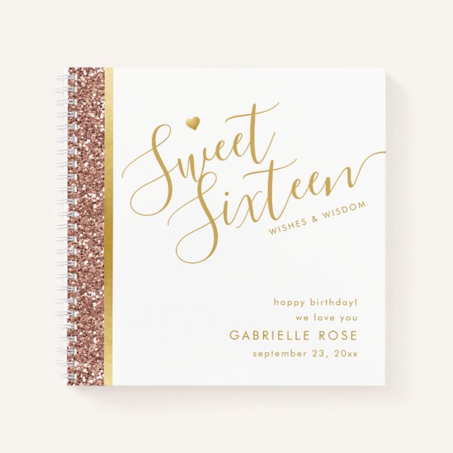 Carnet Sweet 16 Anniversaire Voeux de sagesse Conseil Liv (Devant)