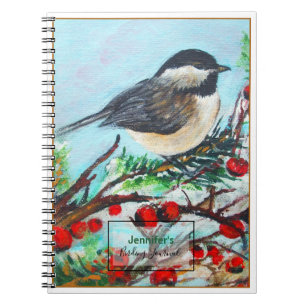 Carnet Sweet Chickadee Songbird Art