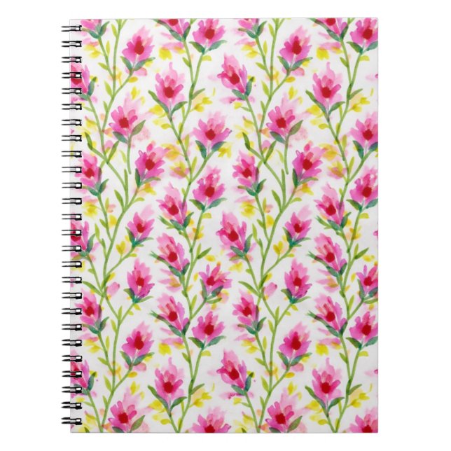 Carnet Sweet Pink Floral Pattern  (Devant)