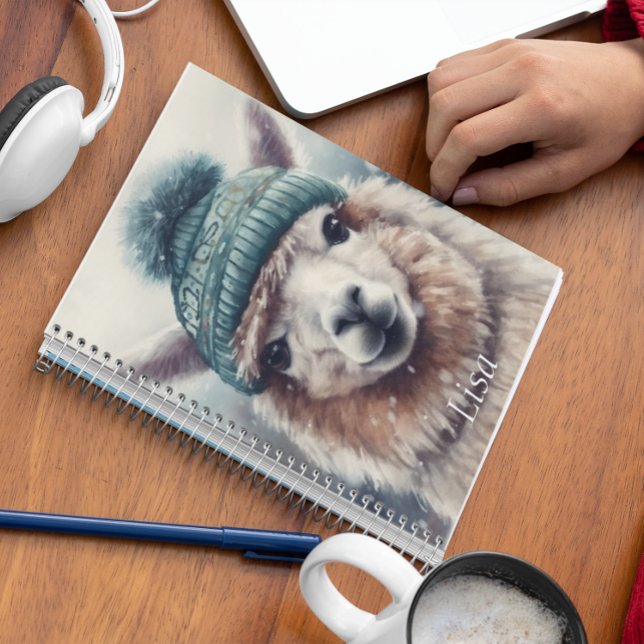 Carnet Sweet Winter Alpaca, coutume (Créateur téléchargé)