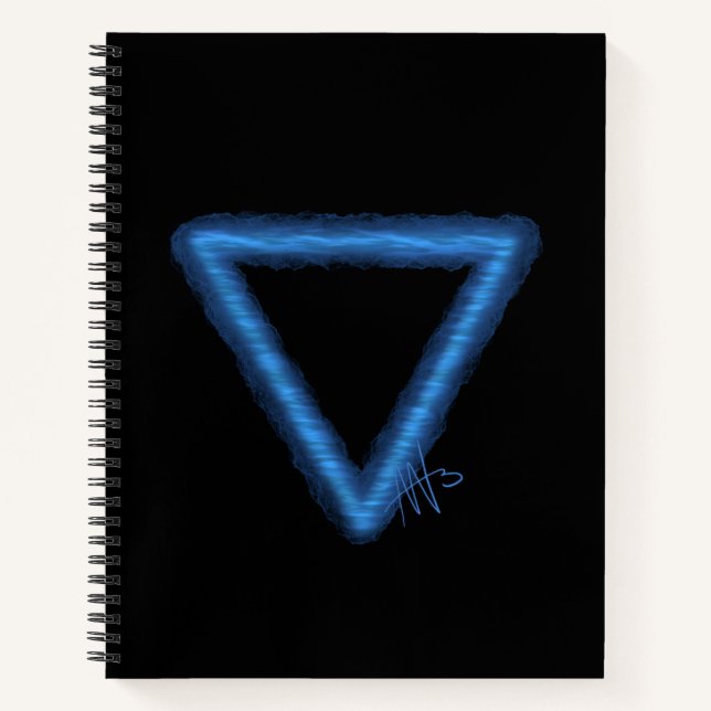 Carnet Symbole d'alchimie de l'élément d'eau vague (Devant)