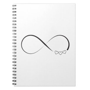 Carnet Symbole de coeurs d'infini