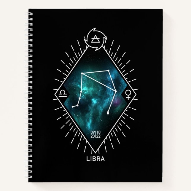 Carnet Symbole de la Constellation de la Libra et du Zodi (Devant)