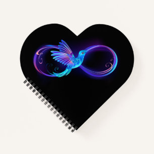 Carnet Symbole de Neon Infinity par Glowing Hummingbird