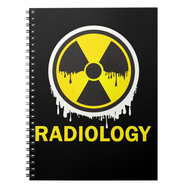 Carnet Symbole de radiologie d'avertissement Radiologiste (Devant)