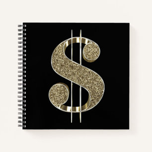 Carnet SYMBOLE Dollar Parties scintillant or