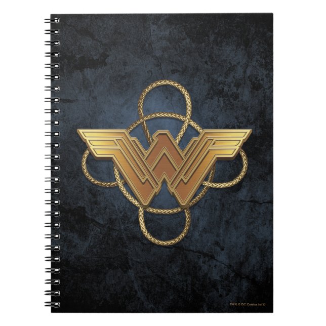 Carnet Symbole d'or Wonder Woman sur Lasso (Devant)