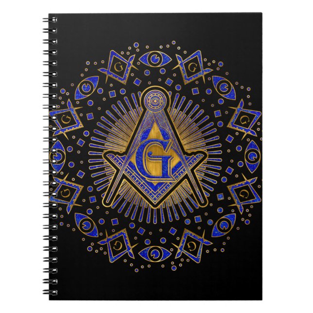 Carnet Symbole franc-maçonnerie Carré et Compass (Devant)