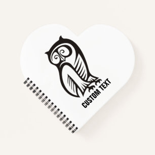 Carnet Symbole hibou noir