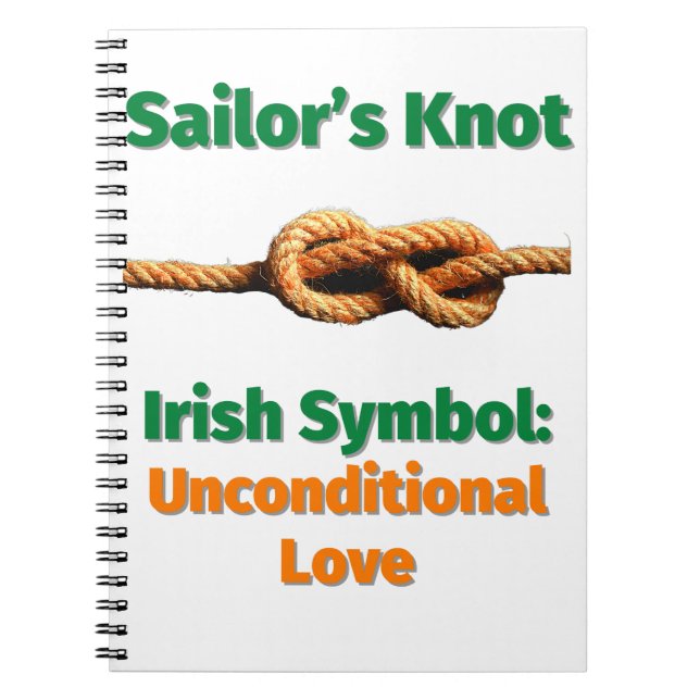 Carnet Symbole irlandais du noeud de marin : Amour incond (Devant)