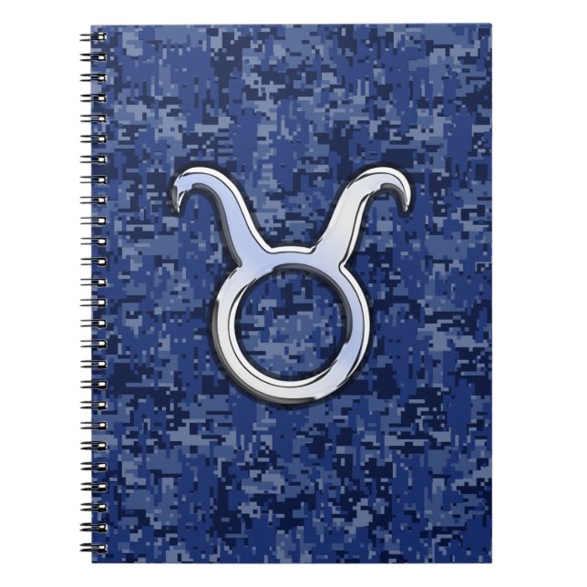 Carnet Symbole moderne Taurus Zodiac Camouflage numérique (Devant)
