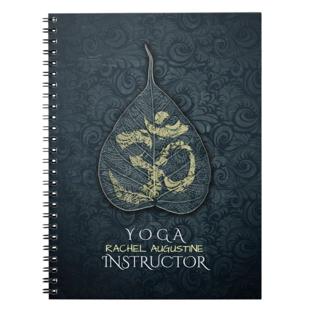 Carnet Symbole OM Bodhi - Noir & Or - YOGA Instructeur (Devant)