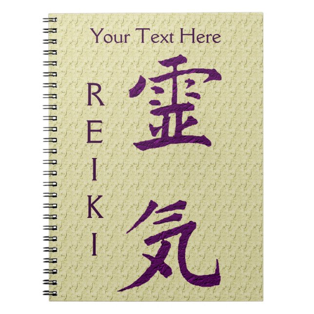 Carnet Symbole Reiki Violet Personnalisé (Devant)