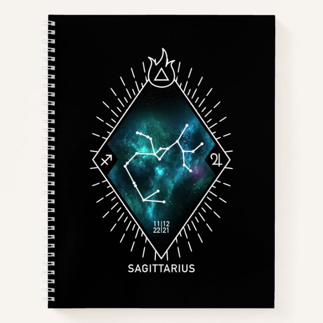 Carnet Symbole sagittaire de la constellation et du zodia (Devant)