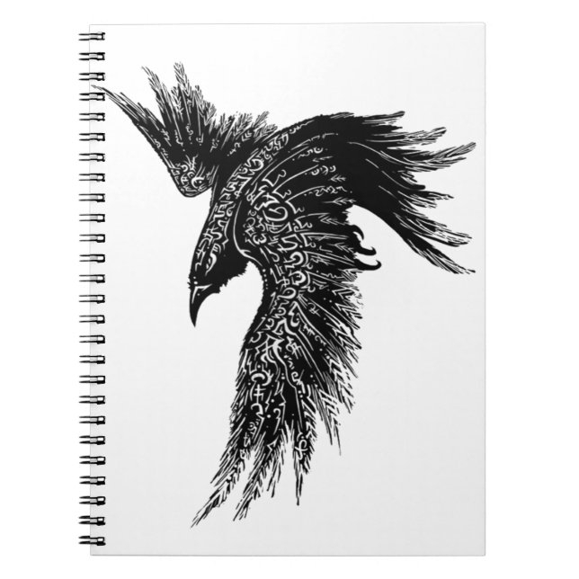Carnet Symbole viking Corbeau Norse (Devant)