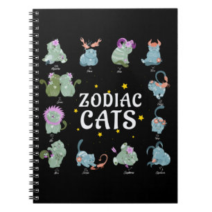 Carnet SYMBOLE Zodiaque Cute Astrologie Amoureux des chat