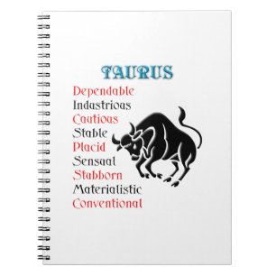 Carnet Symbole zodiaque du Taurus Horoscope