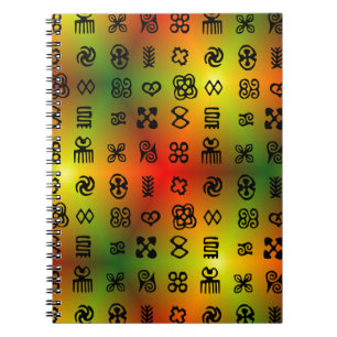 Carnet Symboles Adinkra Aux Couleurs Africaines