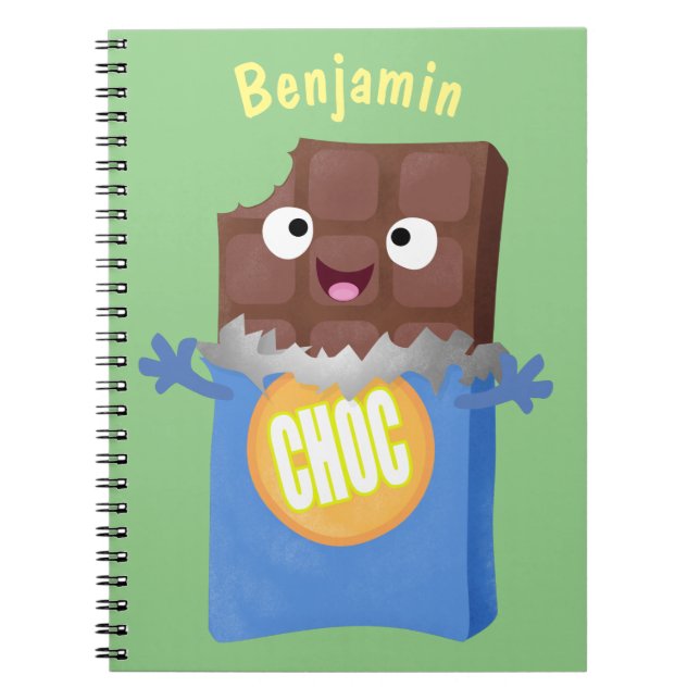 Carnet Sympa chocolat chocolat bonbon bar personnage de d (Devant)