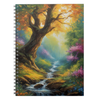 Carnet Symphonie de la nature, ruisseau et forêt vibrante