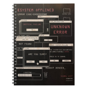 Carnet Système Hors Ligne - Design Techno-Brutaliste