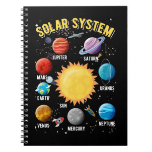 Carnet Système Solaire Garçon Girls Planètes mignonnes As