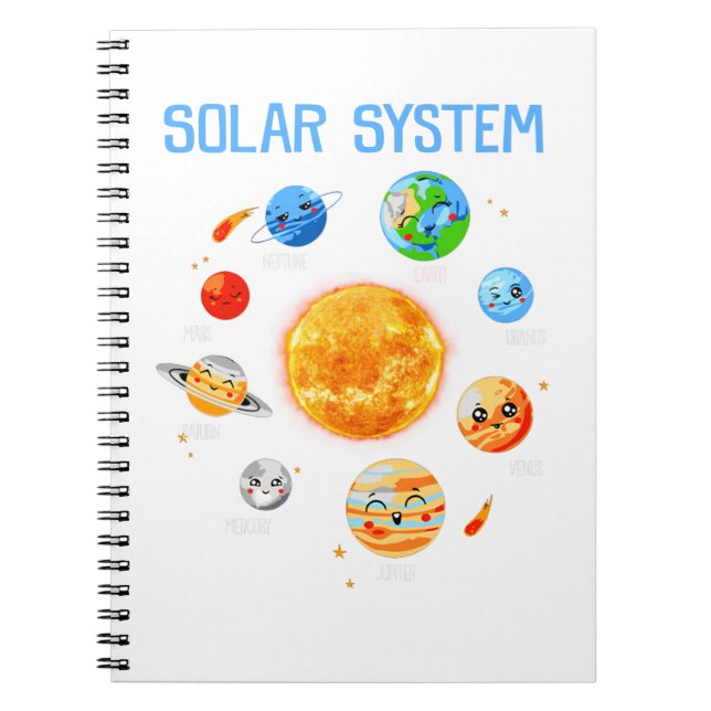 Carnet Système solaire Planètes Science Space Boys Girls  (Devant)