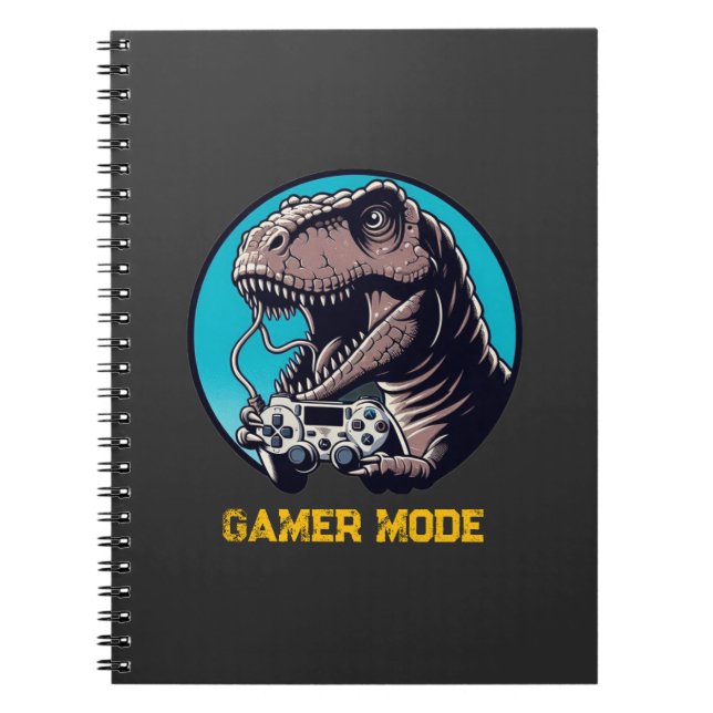 Carnet T-Rex Gamer Mode Dinosaur Art (Devant)