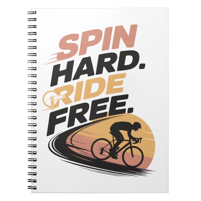 Carnet T-shirt Bicycling gratuit à vélo (Devant)