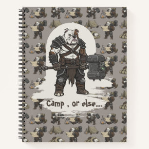 Carnet T-shirt de gladiateur de chien Bulldog Américain d