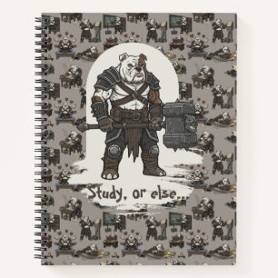 Carnet T-shirt de gladiateur de chien Bulldog Américain d