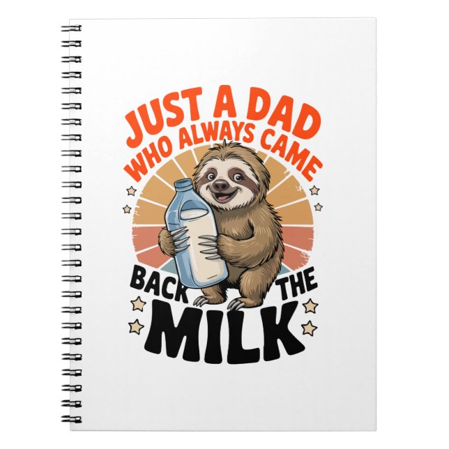 Carnet T-shirt fête des pères avec paresse (Devant)