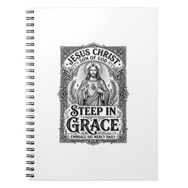 Carnet T-shirt graphique amateur de thé Jésus chrétien (Devant)