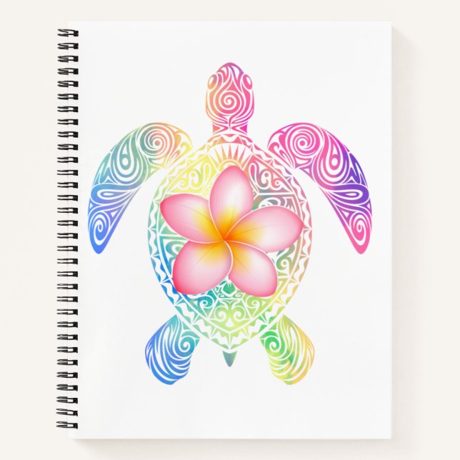 Carnet T-shirt tortue de mer Hawaiian Tie Dye (Devant)