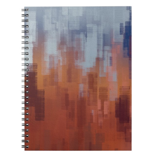 Carnet Tableau Abstrait, mur en béton coloré. (Devant)