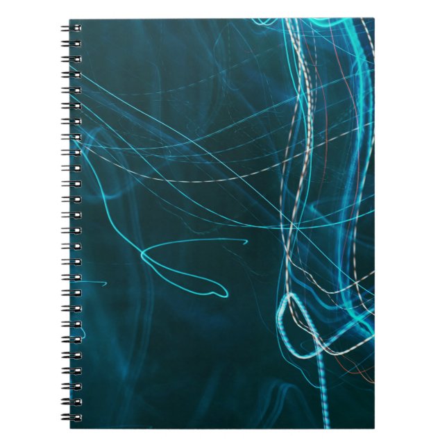 Carnet Tableau abstrait noir et bleu (Devant)