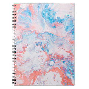 Carnet Tableau abstrait rouge, bleu et blanc