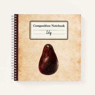 Carnet Tableau Avocado vintage Comp personnalisé